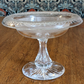 Victorian 19th Century Cut & Etched Glass Comport Tazza Pedestal Bowl Antique