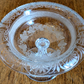 Victorian 19th Century Cut & Etched Glass Comport Tazza Pedestal Bowl Antique