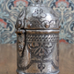 18th Century Islamic Ottoman Engraved Tinned Copper Canister Container Antique