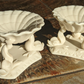 Rare Pair of Copeland 19th Century Parian Porcelain Dolphin Salt Cellars Antique