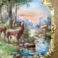 19th Century French Limoges Handpainted Stag Deer Porcelain Wall Plaque Charger