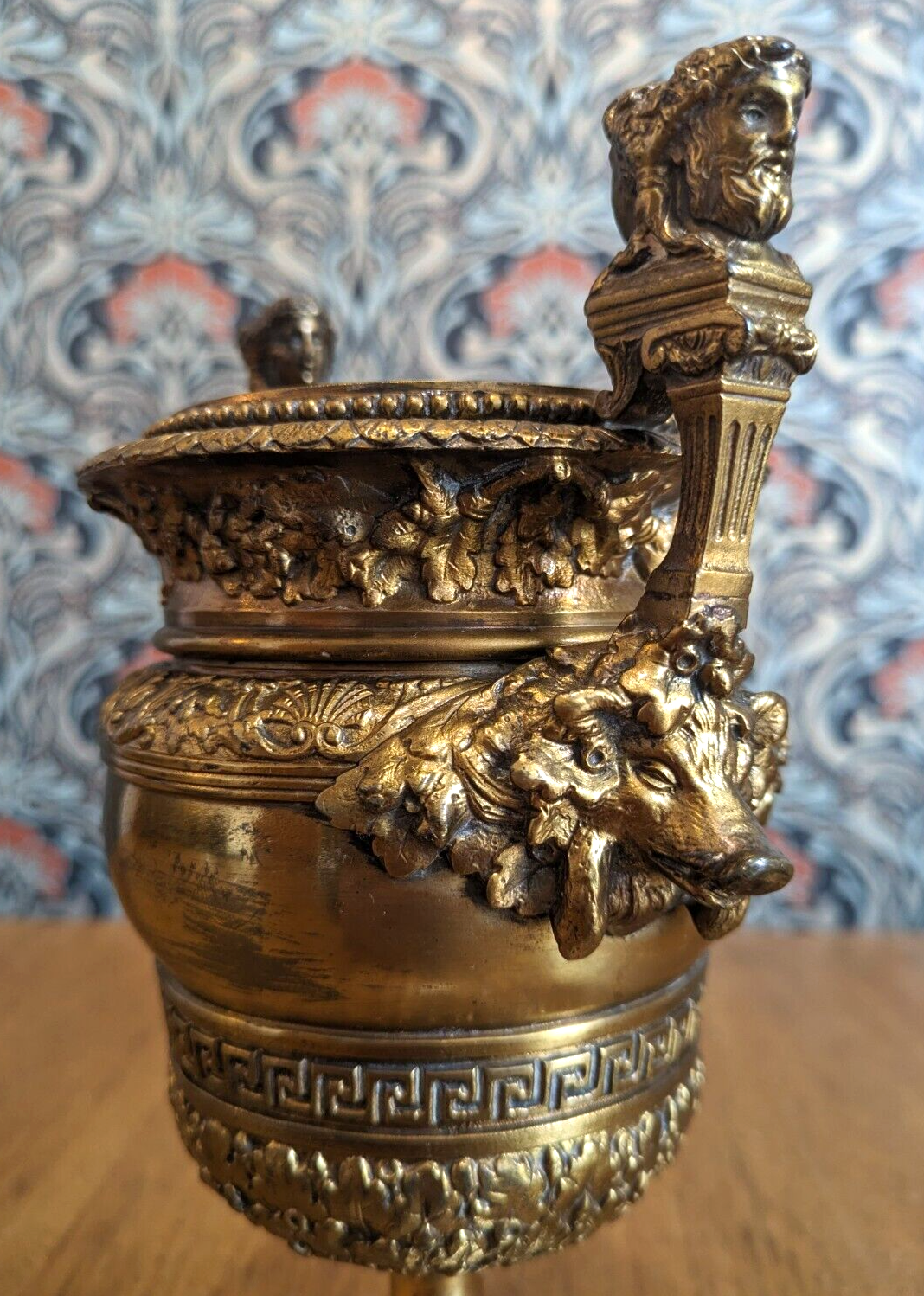 19th Century Grand Tour Versailles Janus Urn Claude Ballin Antique Gilt Bronze