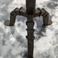 Antique Pair of Wrought Iron Arts & Crafts Standing Pricket Candle Stick Holders