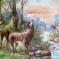 19th Century French Limoges Handpainted Stag Deer Porcelain Wall Plaque Charger