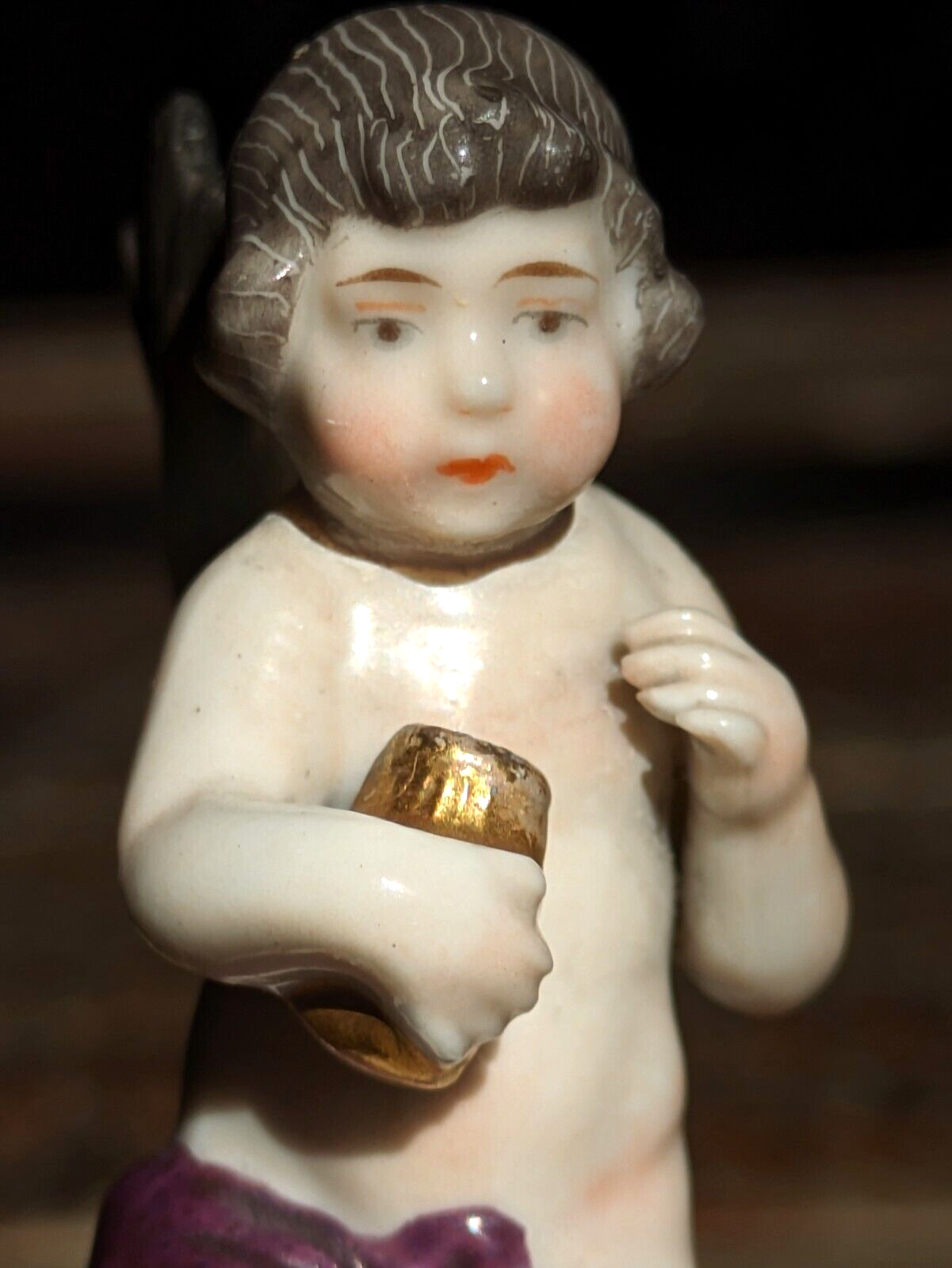 Rare 18th Century Chelsea Porcelain Dolphin Cherub Georgian Scent Perfume Bottle