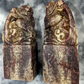 Large Pair of Antique Chinese Fire-breathing Dragon Carved Soapstone Qing Seals