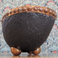19th Century Half Coco De Mer Seychelles Nut Seed Shell Copper Bowl Dish Antique