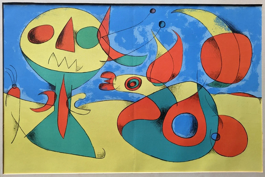 Joan Miro Zephyr Bird Abstract Surrealism Spanish 20th Century Lithograph Print