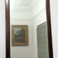 Antique Mahogany Brass Campaign Style Rectangular Wall Mirror 73.5 x 37.5 cm