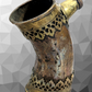 18th 19th Century Mughal Copper Brass Yak Horn-Shaped Huqqa Hookah Base Antique