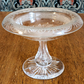 Victorian 19th Century Cut & Etched Glass Comport Tazza Pedestal Bowl Antique