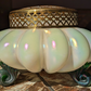 Bohemian Czech Loetz Iridescent Art Nouveau Glass Flower Frog Rose Bowl Antique