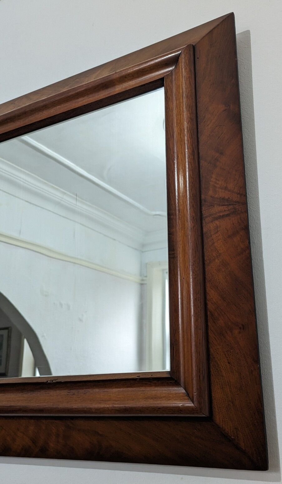 Early 19th Century English Mahogany Wall Mirror Antique Original Glass 82.5 x 61