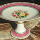 Victorian Pink & Gilt Porcelain Pedestal Stand Compote Centrepiece 19th Century