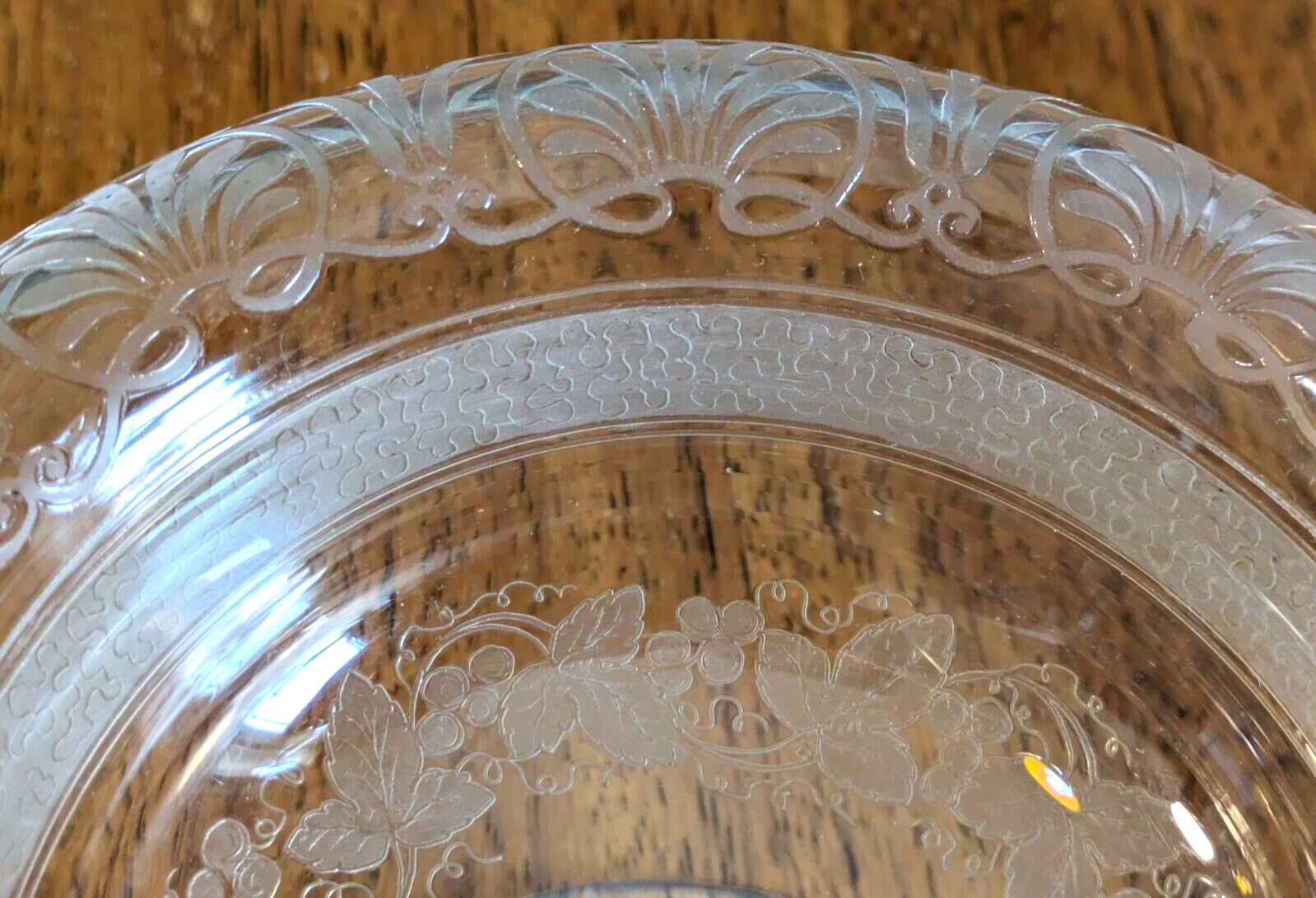 Victorian 19th Century Cut & Etched Glass Comport Tazza Pedestal Bowl Antique