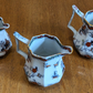 19th Century Chinoiserie Graduated Trio Masons Ironstone Pitcher Jugs Antique