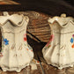 Rare Pair Victorian 19th Century English Porcelain Commemorative Memorial Jugs