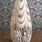 Large 1950s / 60s Vintage Finnish Feathered Filigree Art Glass Vase Kumela 20th