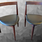 Vintage Pair of Danish Hans Olsen Frem Røjle Tripod Triangle Chairs Mid-Century