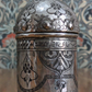 18th Century Islamic Ottoman Engraved Tinned Copper Canister Container Antique