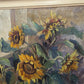 Carl Mortensen 1861 Danish Antique Vintage Sunflower Still Life Oil Painting Art