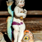 Rare 18th Century Chelsea Porcelain Dolphin Cherub Georgian Scent Perfume Bottle