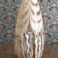 Large 1950s / 60s Vintage Finnish Feathered Filigree Art Glass Vase Kumela 20th