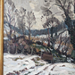 Edwin V Forrest British 20th Century Abstract Winter Landscape Oil Painting Art