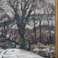 Edwin V Forrest British 20th Century Abstract Winter Landscape Oil Painting Art