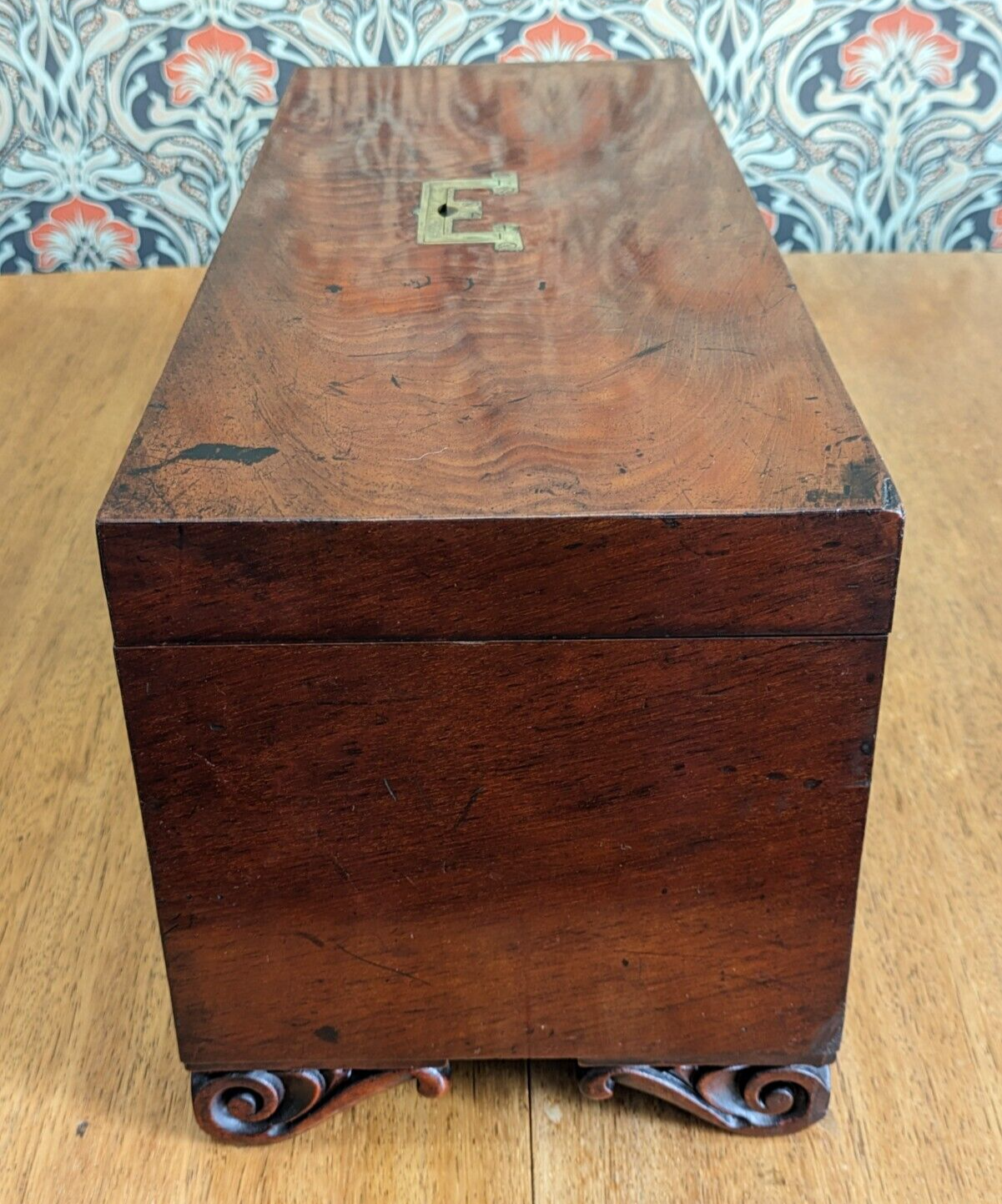 Large 19th Century Mahogany Document Work Stationery Jewellery Box Victorian