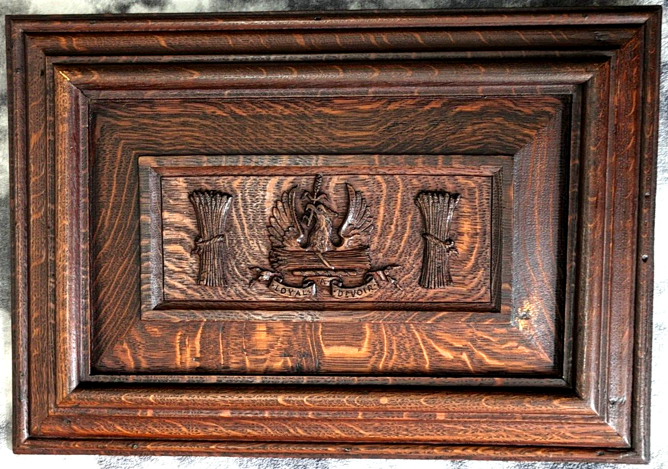 18th Century Carved Oak Panel Eagle St Andrews Church Penrith Georgian Antique