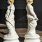 Rare Pair Victorian Parian Ware Classical Figures 19th Century Porcelain Antique