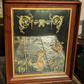 Rare 19th Century French Rococo Reverse Decoupage Mirror Cherub Faun Antique