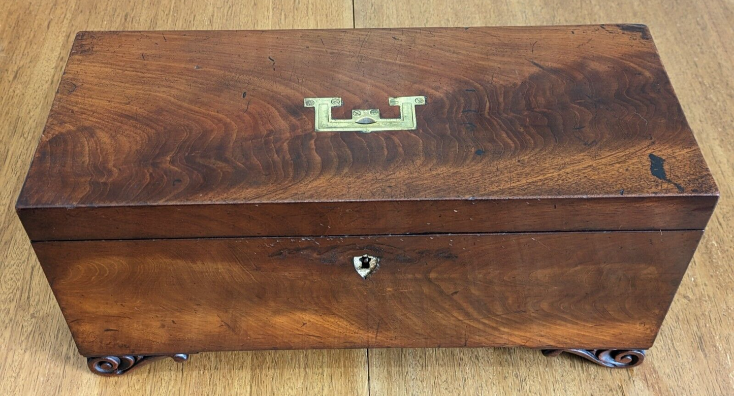 Large 19th Century Mahogany Document Work Stationery Jewellery Box Victorian