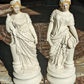 Rare Pair Victorian Parian Ware Classical Figures 19th Century Porcelain Antique