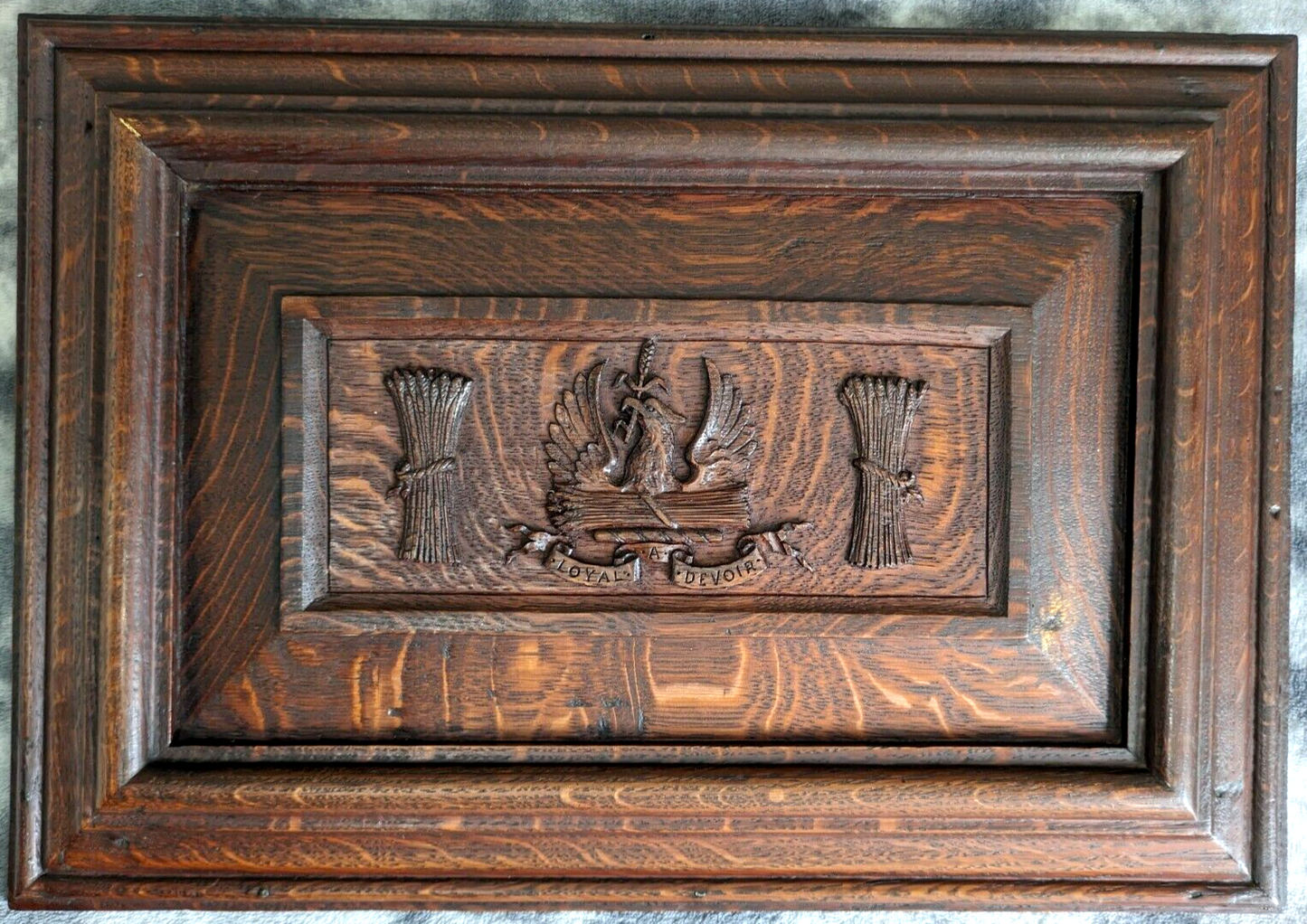 18th Century Carved Oak Panel Eagle St Andrews Church Penrith Georgian Antique