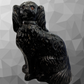 Antique 19th Century Ceramic Staffordshire Mantle Black Jackfield Spaniel Dogs