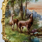 19th Century French Limoges Handpainted Stag Deer Porcelain Wall Plaque Charger