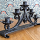 Antique Arts Crafts Art Nouveau Wrought Iron 5 arm Candelabra Candlestick Holder