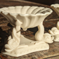 Rare Pair of Copeland 19th Century Parian Porcelain Dolphin Salt Cellars Antique