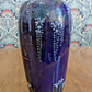 Japanese Meiji Bankozan Sastuma Blue Ceramic Pottery Vase 19th Century Antique