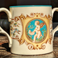 19th Century Victorian Classical Cherub Cupid Ceramic Pottery Antique Loving Cup