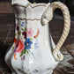 Rare Pair Victorian 19th Century English Porcelain Commemorative Memorial Jugs