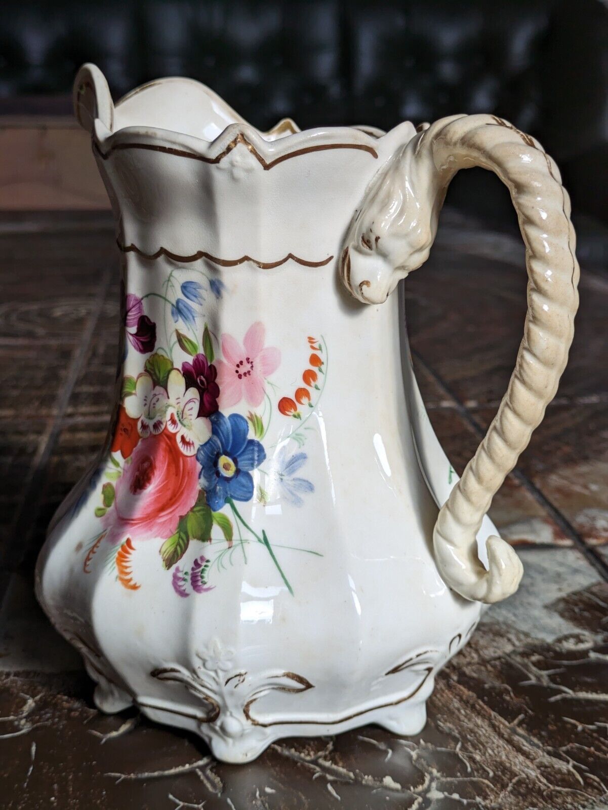 Rare Pair Victorian 19th Century English Porcelain Commemorative Memorial Jugs