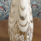 Large 1950s / 60s Vintage Finnish Feathered Filigree Art Glass Vase Kumela 20th