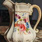 Rare Pair Victorian 19th Century English Porcelain Commemorative Memorial Jugs