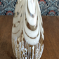 Large 1950s / 60s Vintage Finnish Feathered Filigree Art Glass Vase Kumela 20th