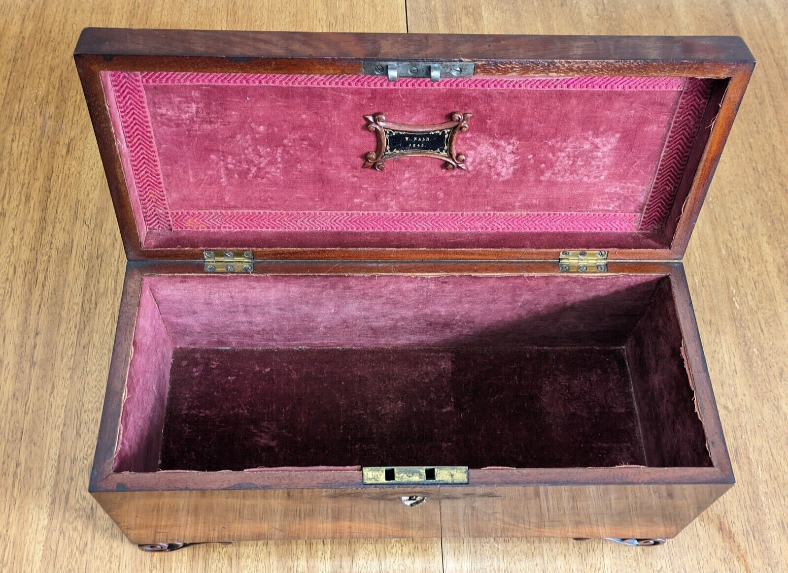 Large 19th Century Mahogany Document Work Stationery Jewellery Box Victorian