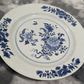 Antique 18th Century Chinese Blue White Porcelain Peonies & Lotus Plate Dish