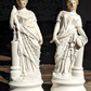 Rare Pair Victorian Parian Ware Classical Figures 19th Century Porcelain Antique